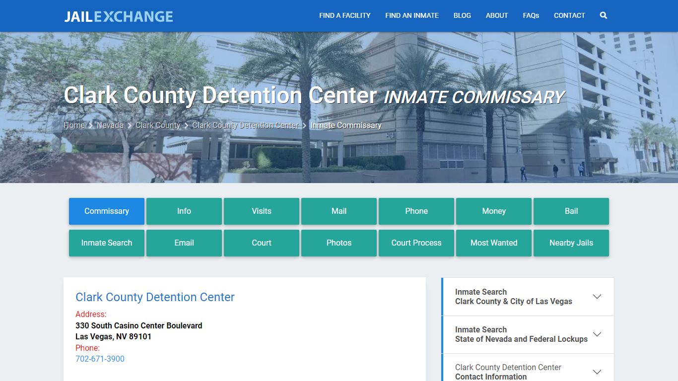 Clark County Detention Center Inmate Commissary - Jail Exchange